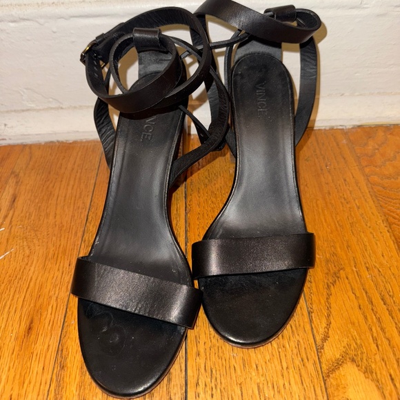 Vince Chunky Heel with Black Leather Straps - Size 6.5 - Picture 4 of 6